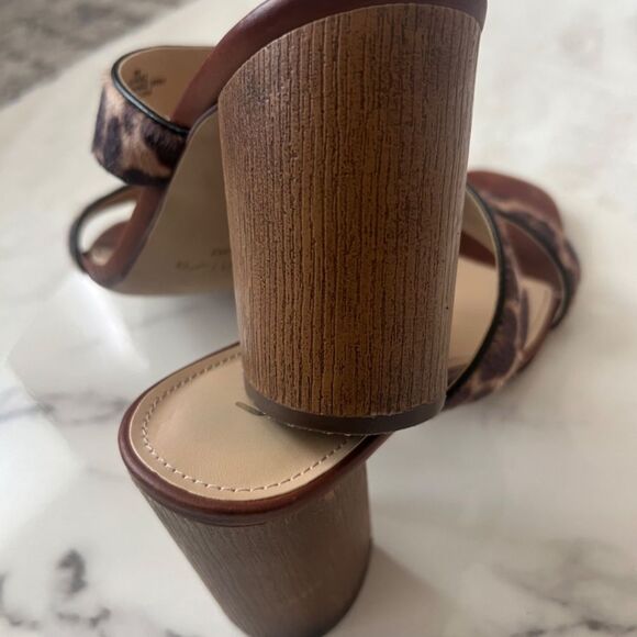 Unisa Yaara 2 Leopard Strappy Block Heel Sandals SZ 9M Chic Cute Party Summer - Picture 4 of 8